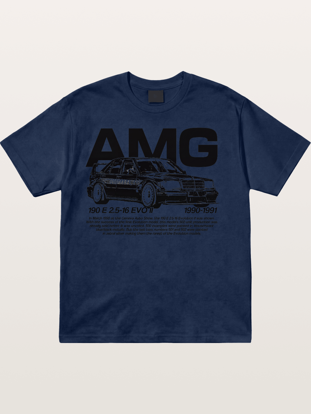 AMG 190E EVO Racing Car Art Cotton T-shirt