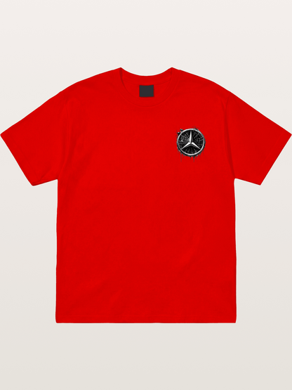 Mercedes Spider Web Logo Art Cotton T-shirt