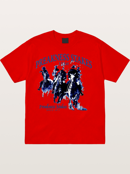 Preakness Stakes Watercolor Print Cotton T-shirt