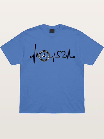 Mercedes Heartbeat Logo Art Gildan T-shirt