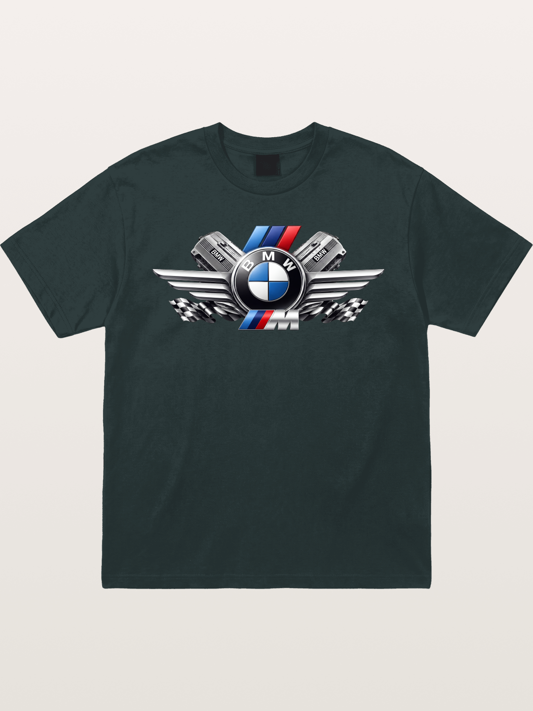 BMW Engine & Logo Wing Design Gildan T-shirt