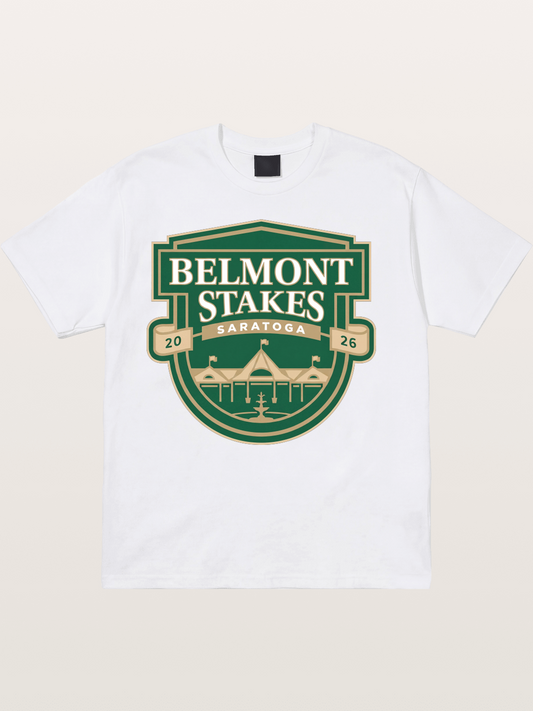 Belmont Stakes Shield Crest Cotton T-shirt