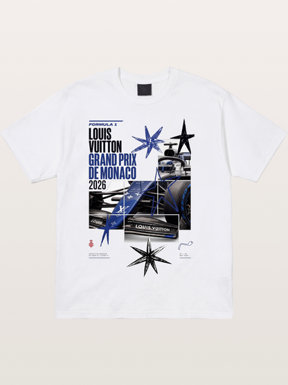 Blue LV F1 Monaco Poster Cotton T-shirt