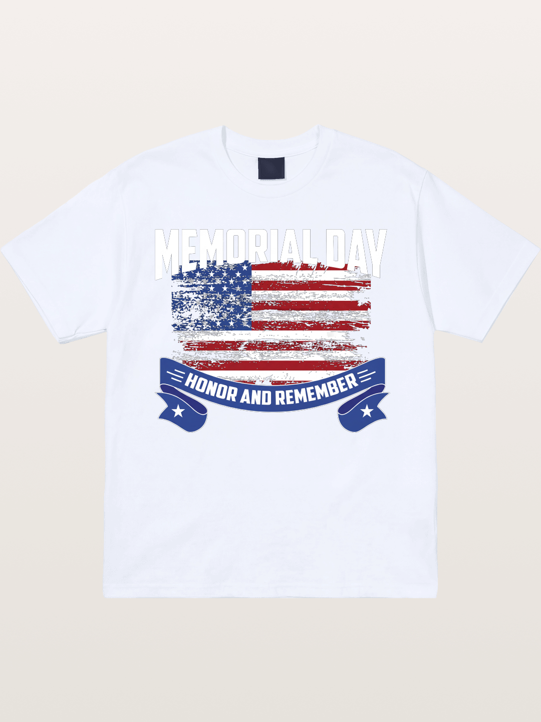 Honor and Remember Memorial Day Flag Gildan T-shirt