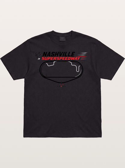 Nashville Superspeedway Oval Layout Cotton T-shirt