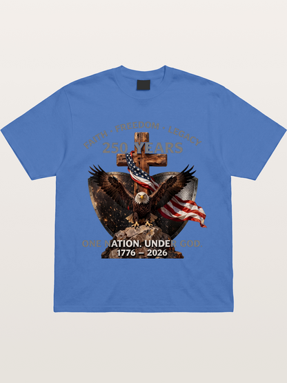 American Eagle Cross Faith Freedom Gildan T-shirt