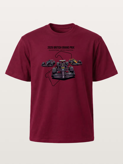 F1 Cars Silverstone Track Overlay Gildan T-shirt