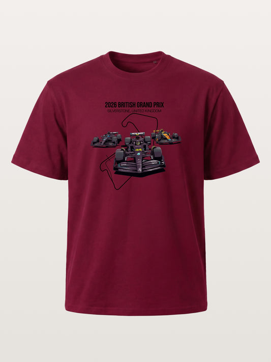 F1 Cars Silverstone Track Overlay Gildan T-shirt
