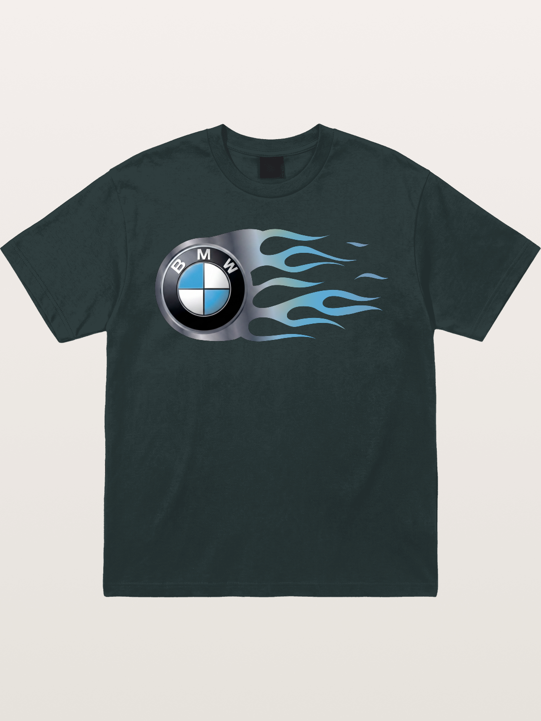 BMW Roundel With Blue Flame Gildan T-shirt