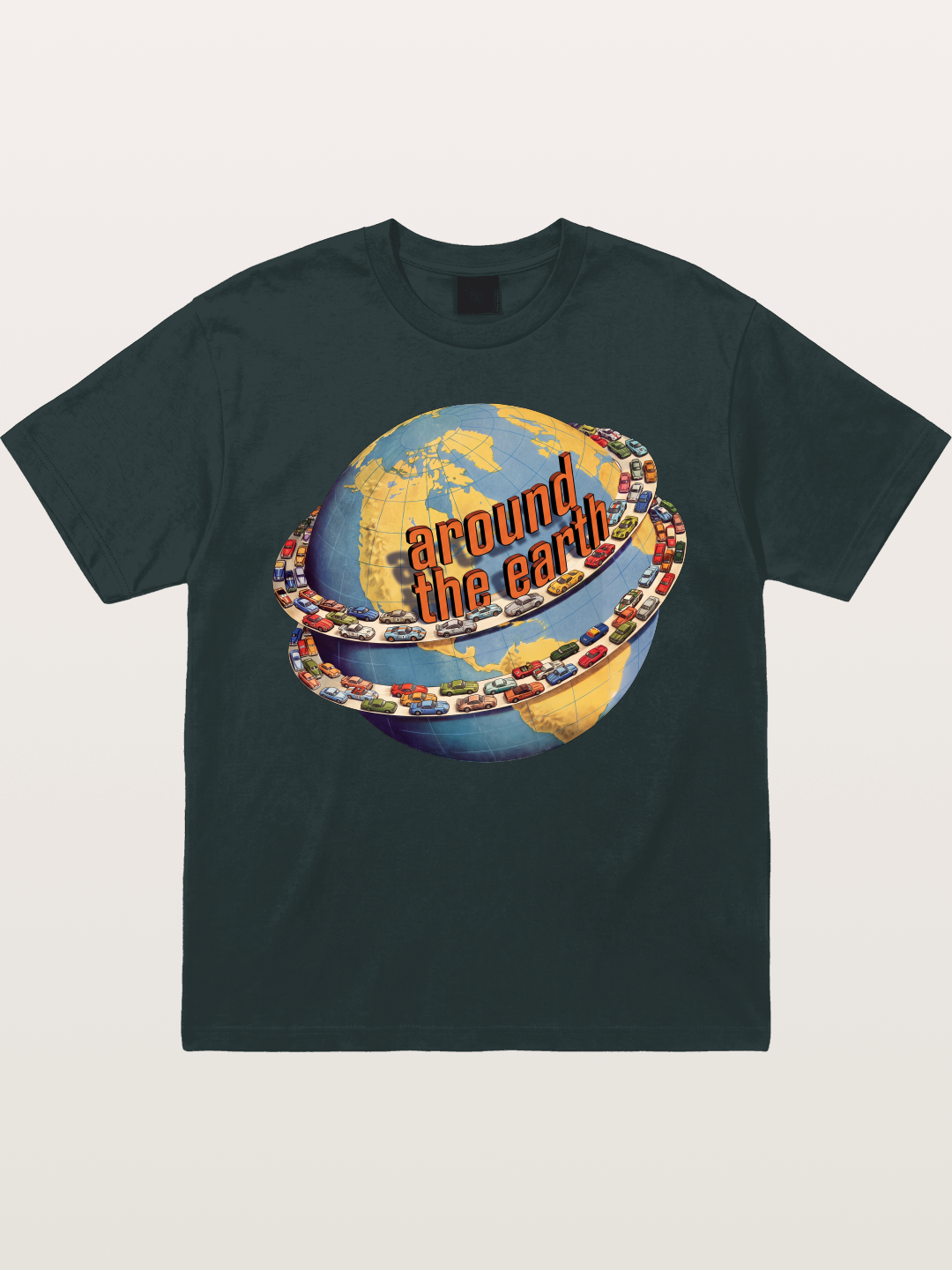 Global Cars Earth Illustration Gildan T-shirt