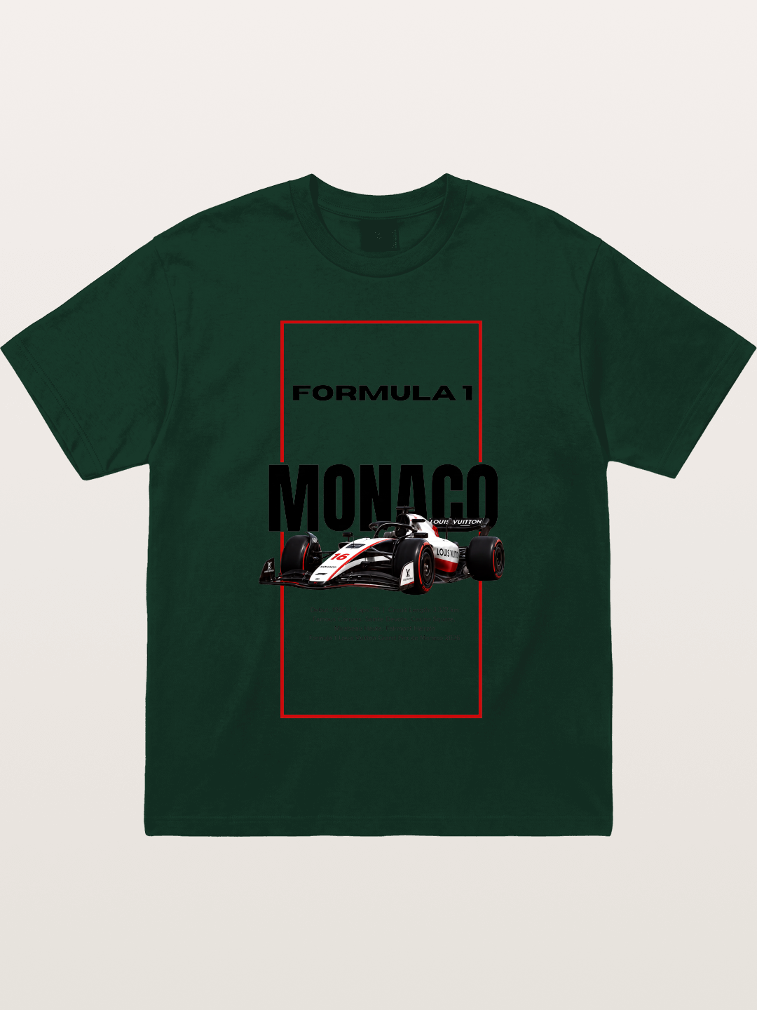 Monaco F1 Minimal Typography Gildan T-shirt