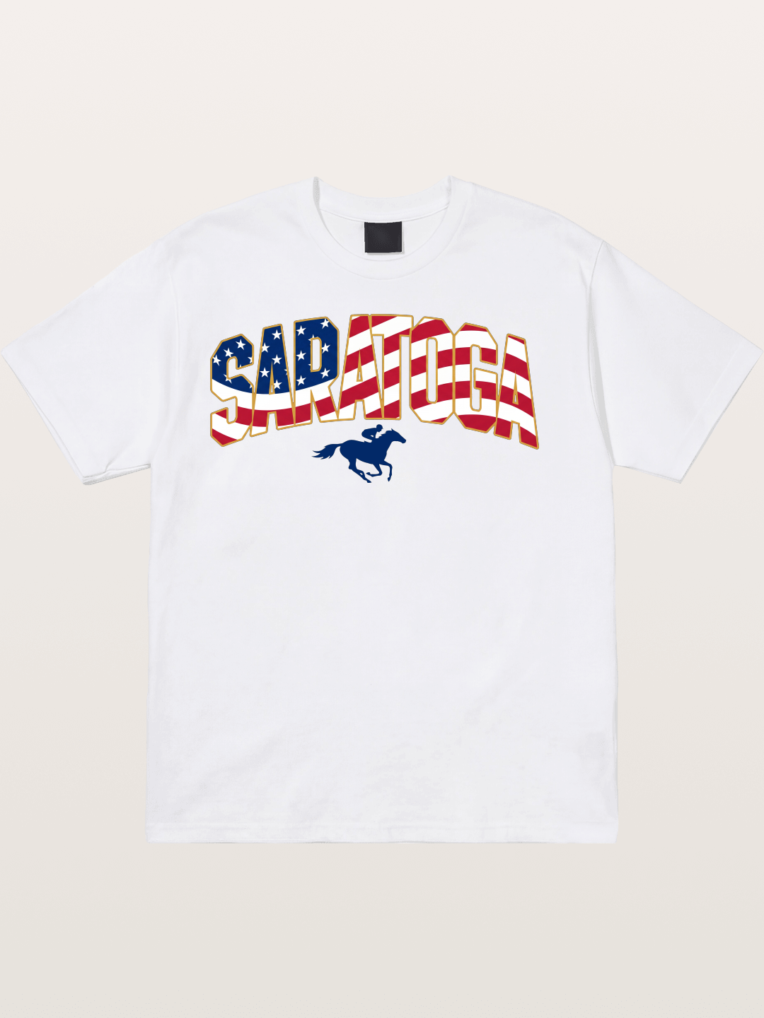 Saratoga Horse Racing American Colors Cotton T-shirt
