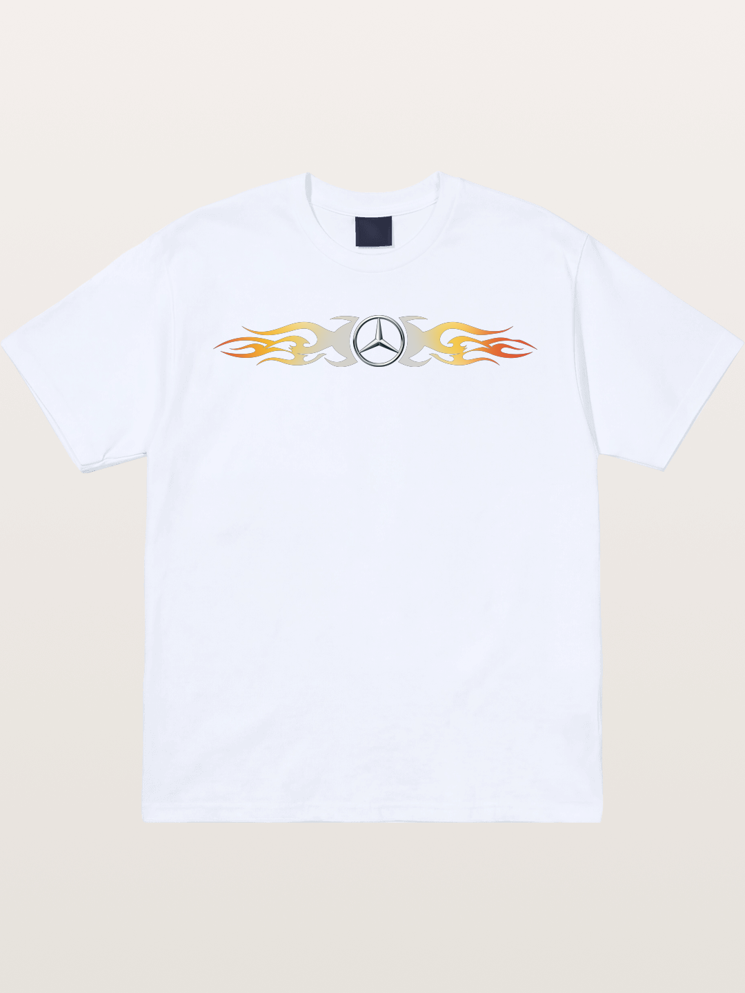Mercedes Star Flame Stripe Gildan T-shirt