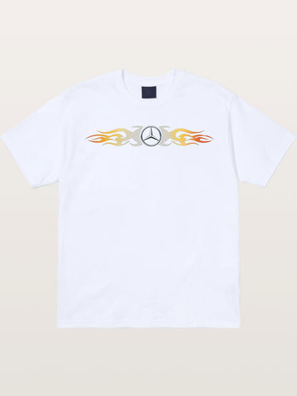 Mercedes Star Flame Stripe Gildan T-shirt