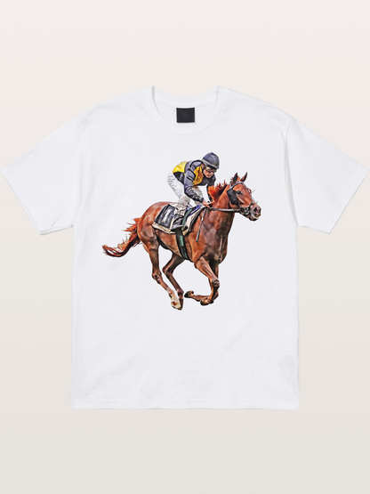 Jockey on Brown Horse Preakness 2026 Cotton T-shirt
