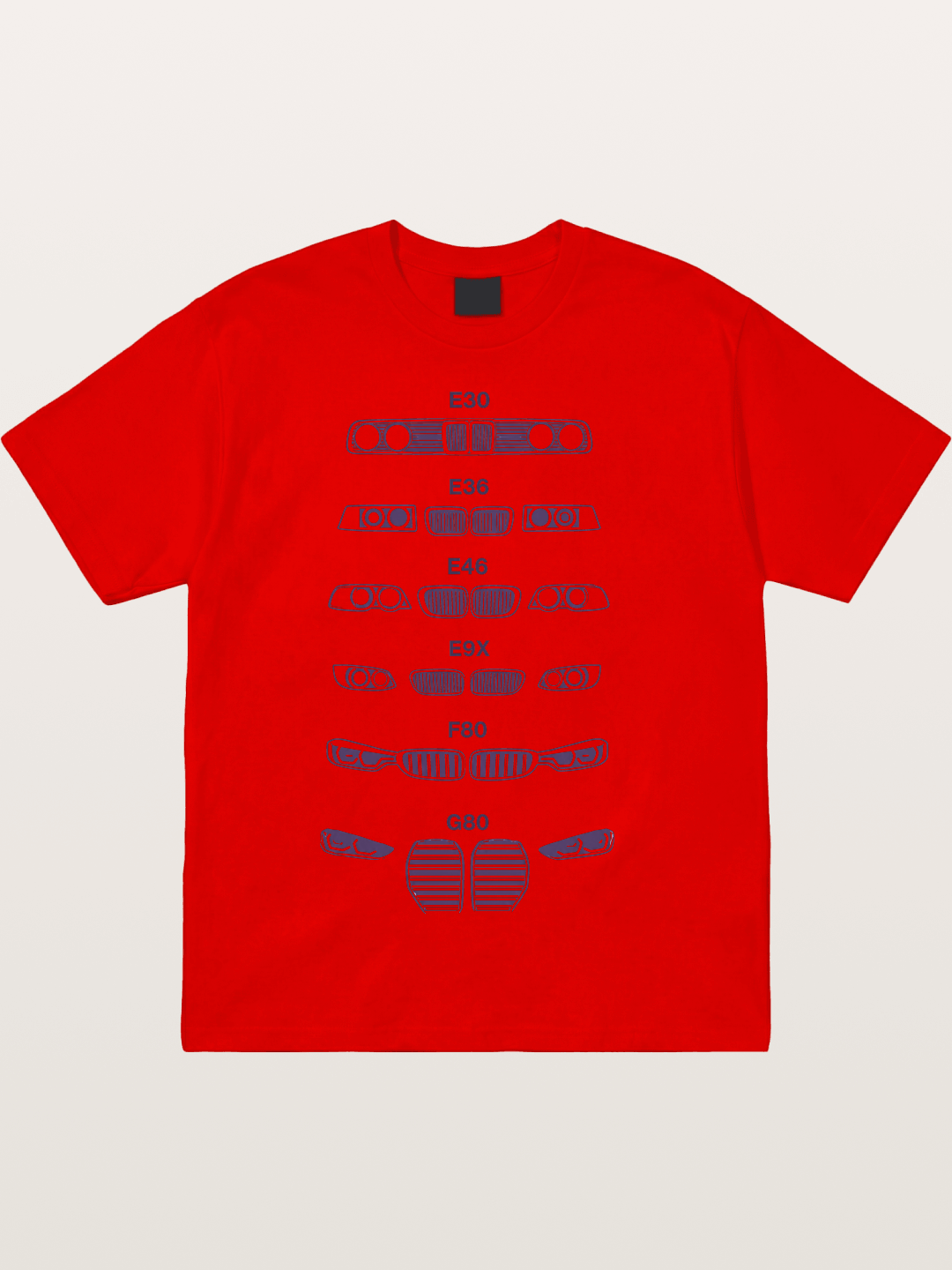 BMW Headlight Generations Print Cotton T-shirt