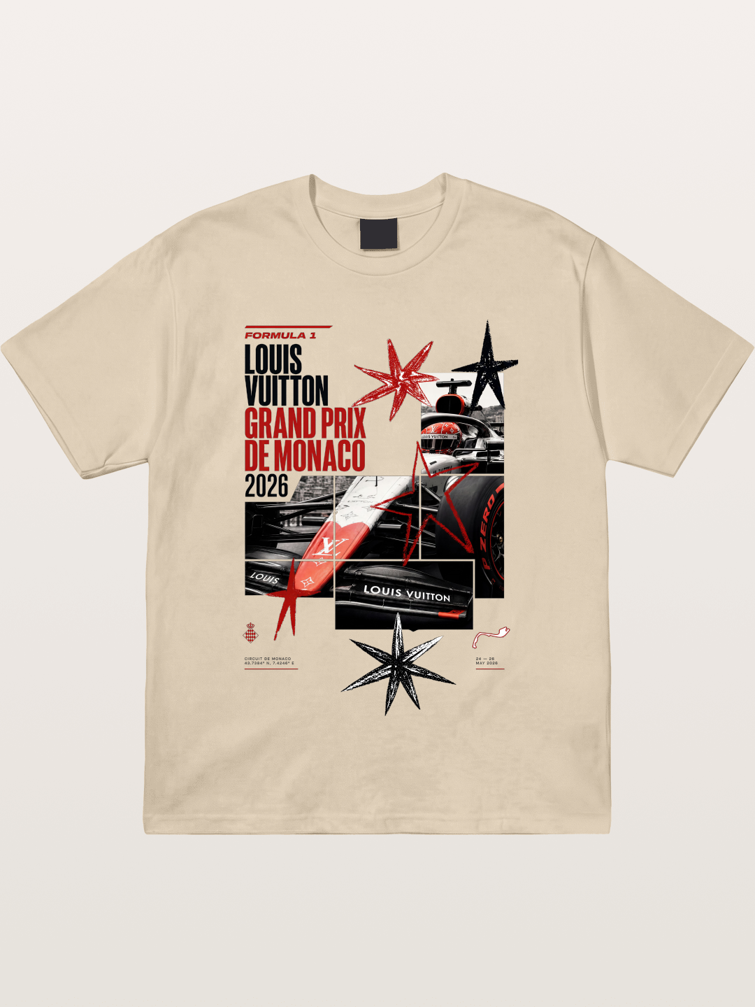 LV Monaco F1 Collage Art Gildan T-shirt