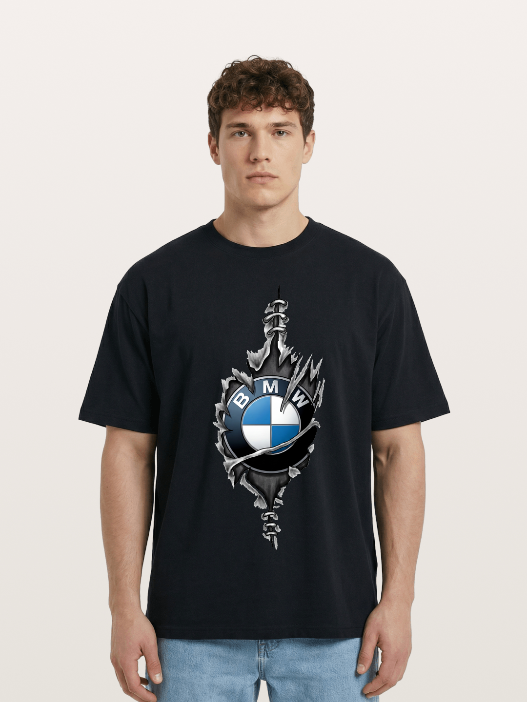 BMW Thorn Wreath Emblem Art Cotton T-shirt