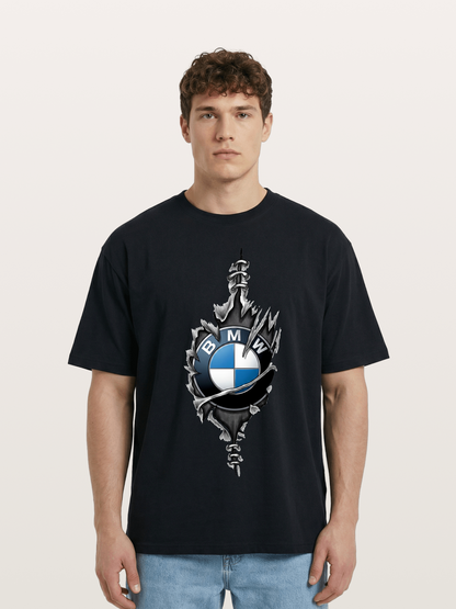 BMW Thorn Wreath Emblem Art Cotton T-shirt