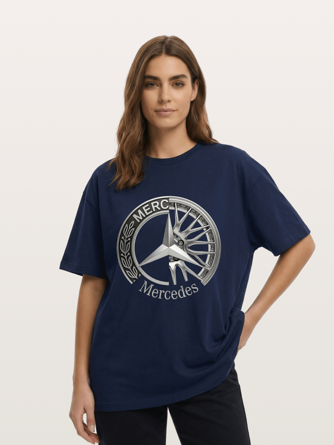 Mercedes Benz Wheel Emblem Art Cotton T-shirt