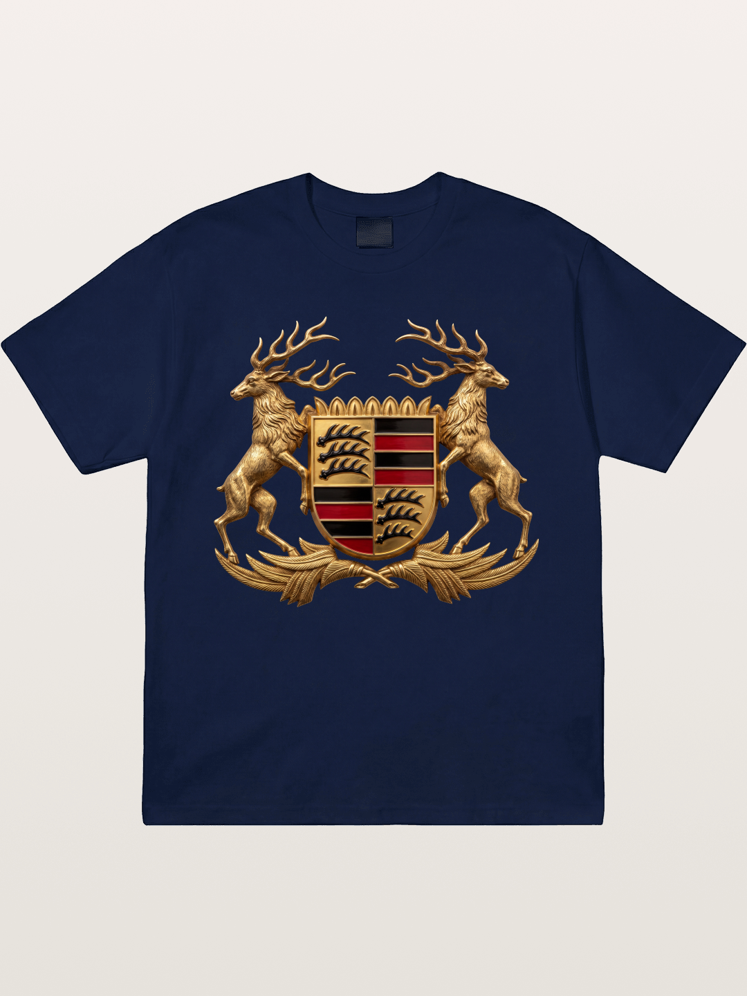 Porsche Crest Deer Artwork Gildan T-shirt