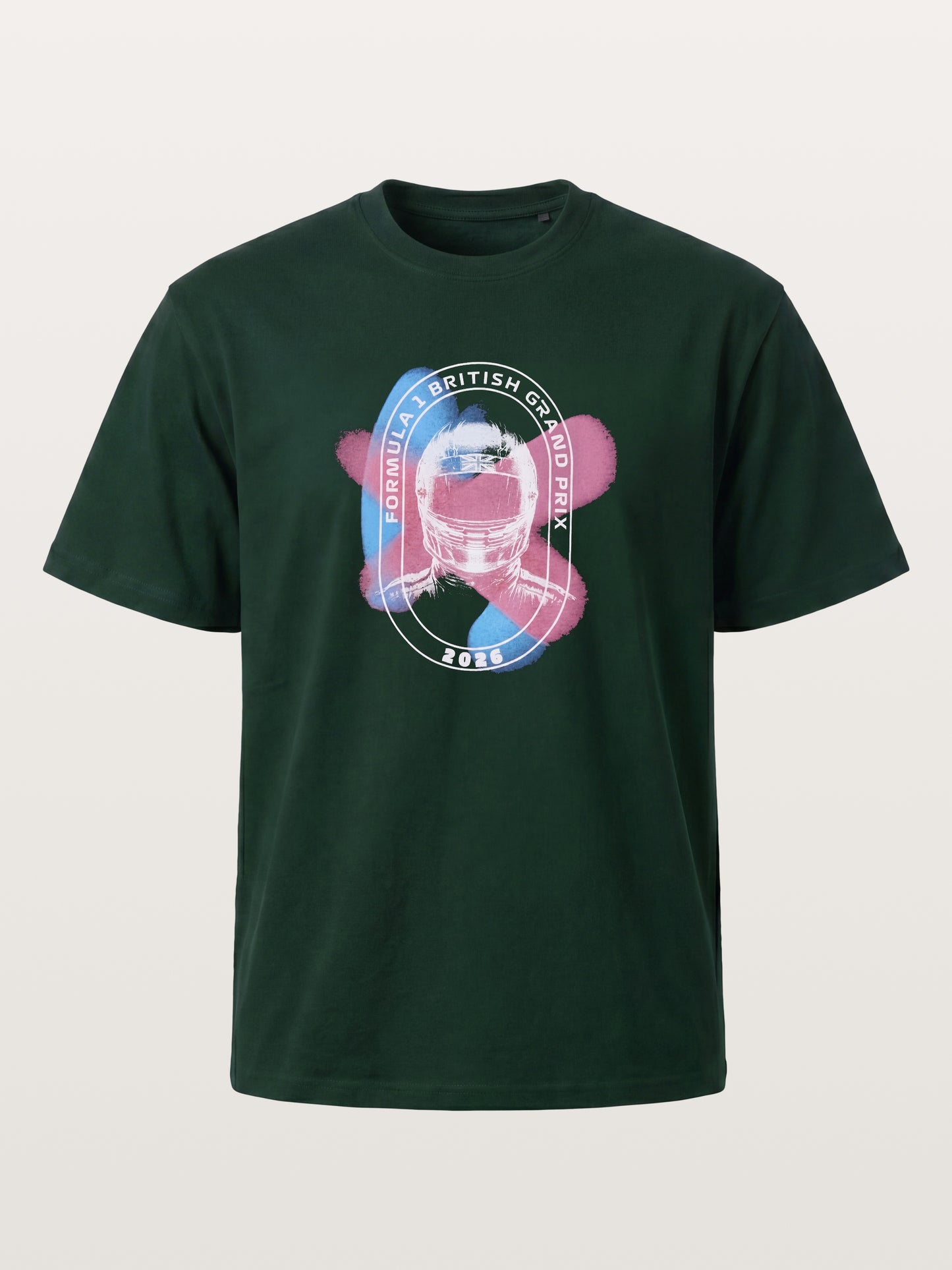 F1 British GP Union Jack Helmet Gildan T-shirt