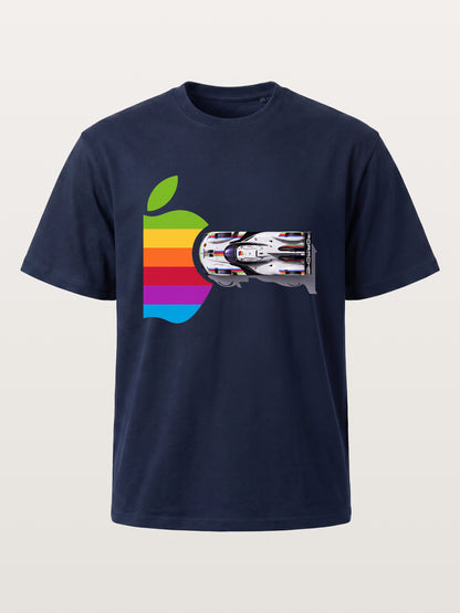 Rainbow Apple Shape Le Mans Race Car Cotton T-shirt