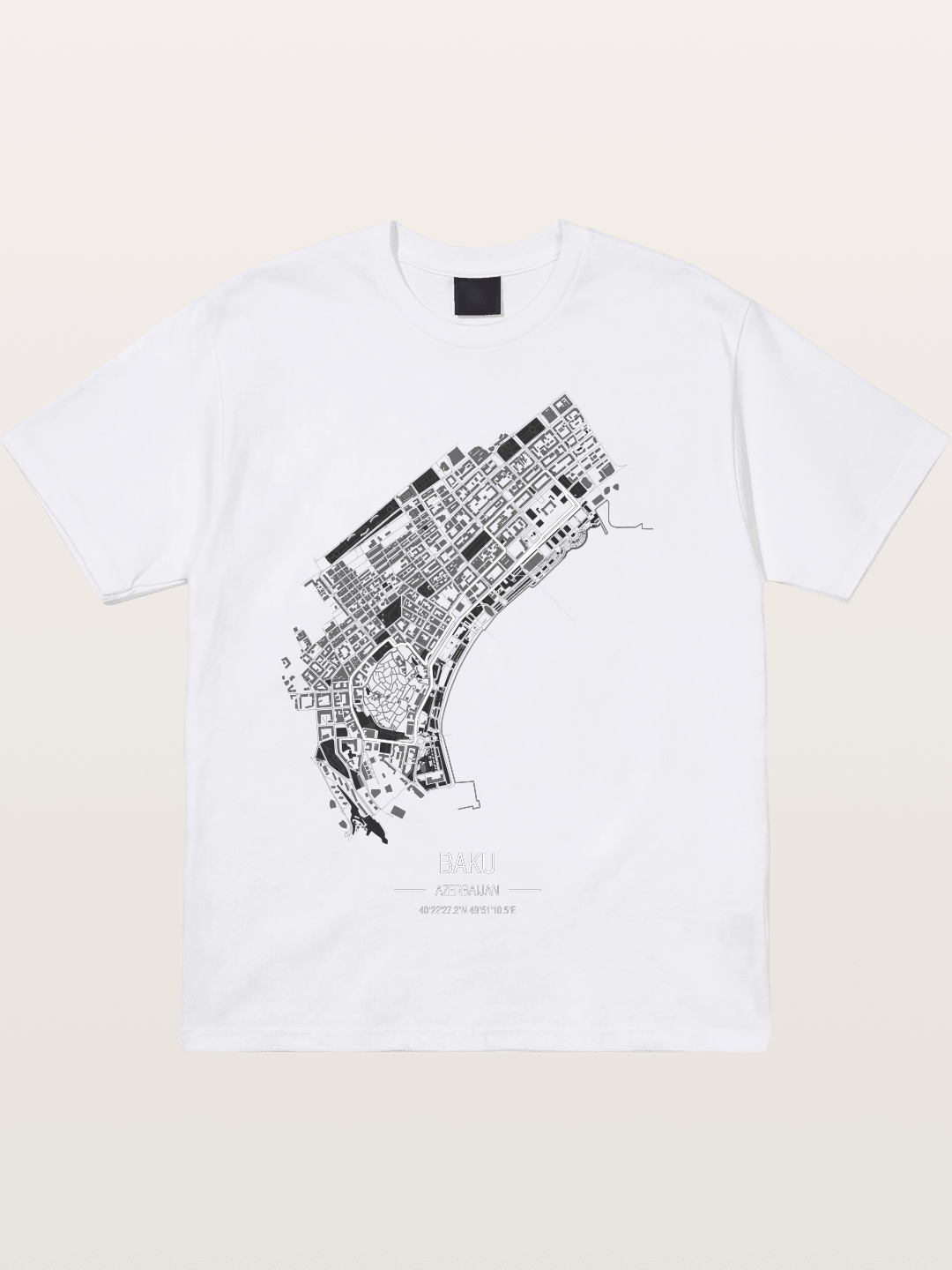 Baku City Circuit F1 Map Cotton T-shirt