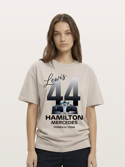 Lewis Hamilton Mercedes 44 Design Cotton T-shirt