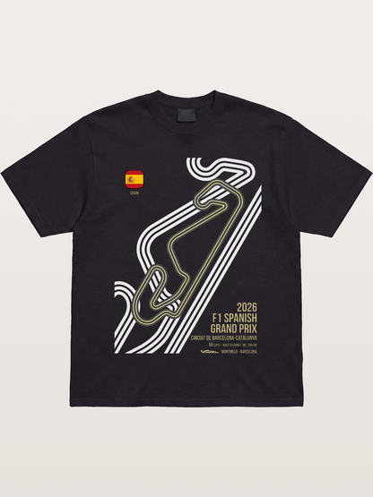 Spanish F1 Catalunya Circuit Layout Gildan T-shirt