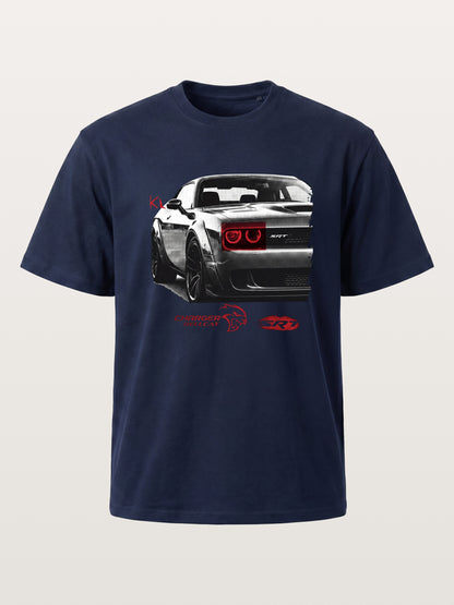 Red Taillight Hellcat Grunge Print Cotton T-shirt