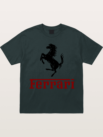 Ferrari Black Horse Logo Gildan T-shirt