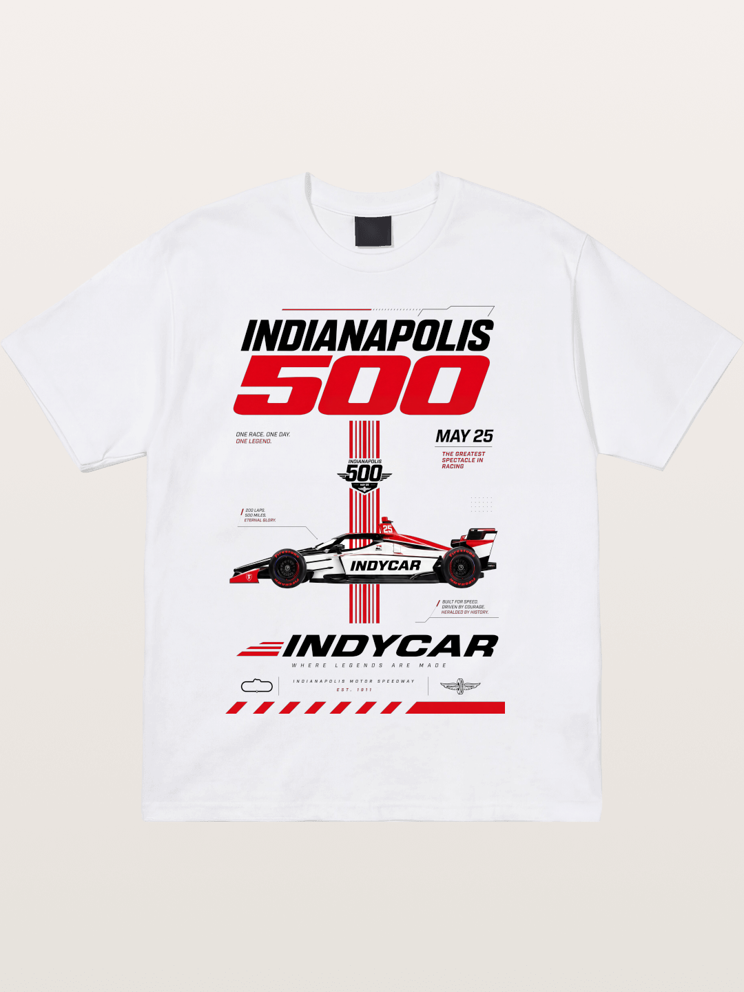 IndyCar Indianapolis 500 Poster Cotton T-shirt