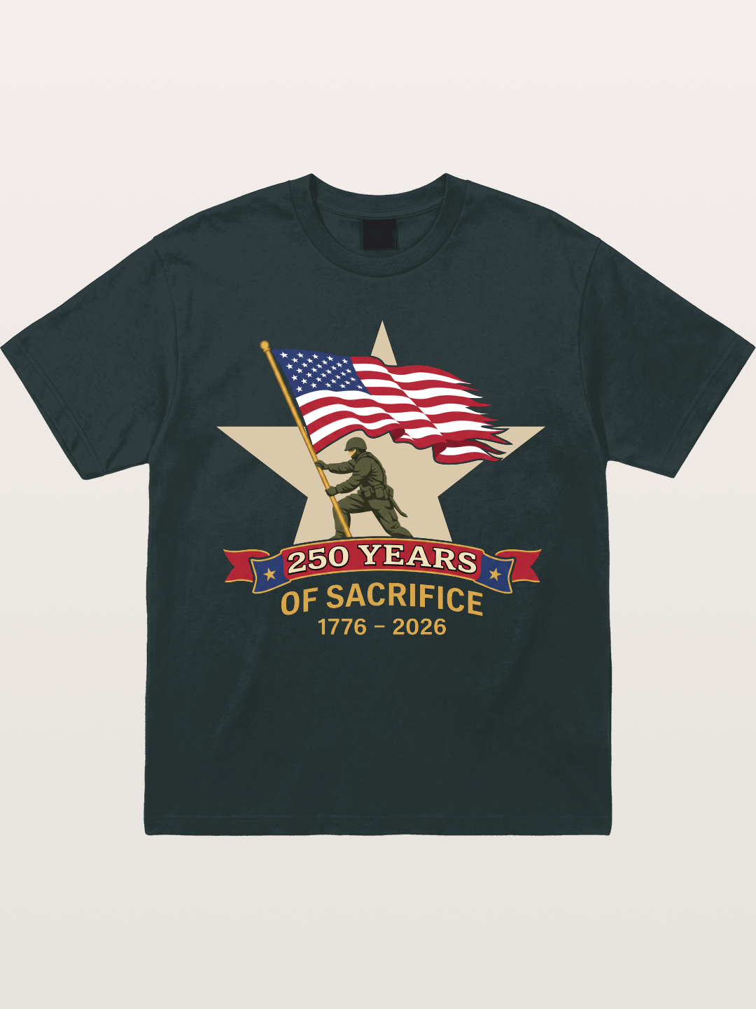 250 Years of Sacrifice Soldier Flag Gildan T-shirt