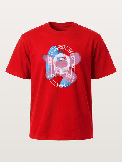 F1 British GP Union Jack Helmet Cotton T-shirt