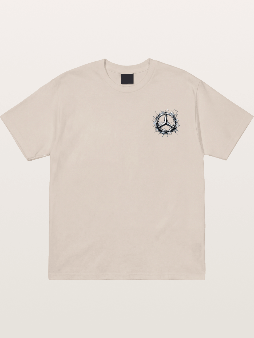 Mercedes Ink Wash Logo Art Cotton T-shirt