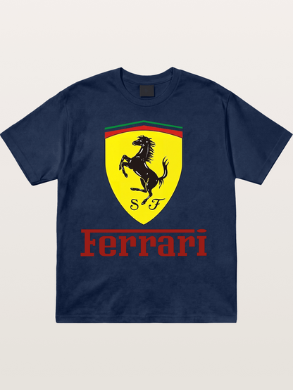 Ferrari Prancing Horse Shield Cotton T-shirt