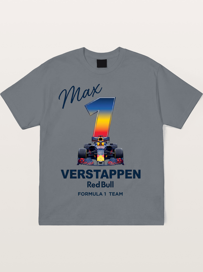Max Verstappen Red Bull 1 Print Cotton T-shirt