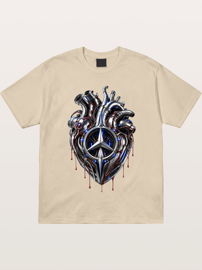 Mercedes Cyborg Heart Print Gildan T-shirt