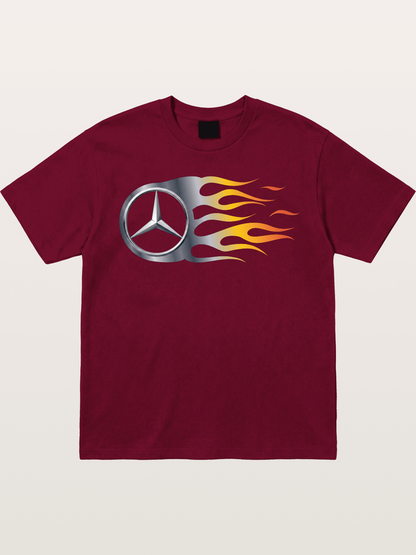 Mercedes Star With Flame Design Gildan T-shirt