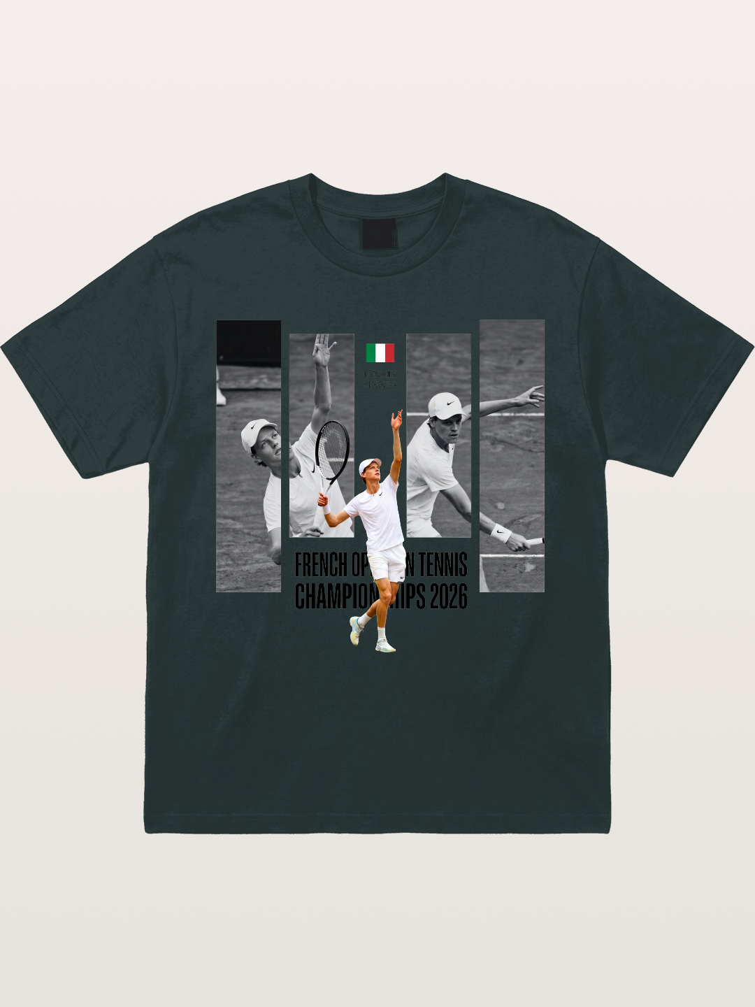 Jannik Sinner French Open Graphic Gildan T-shirt