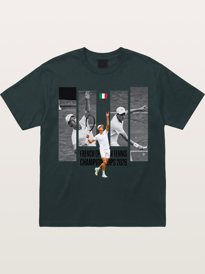 Jannik Sinner French Open Graphic Gildan T-shirt