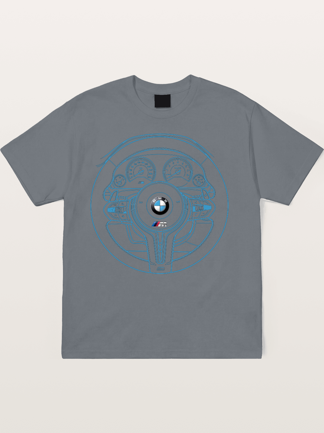 BMW M Vintage Steering Wheel Draft Cotton T-shirt