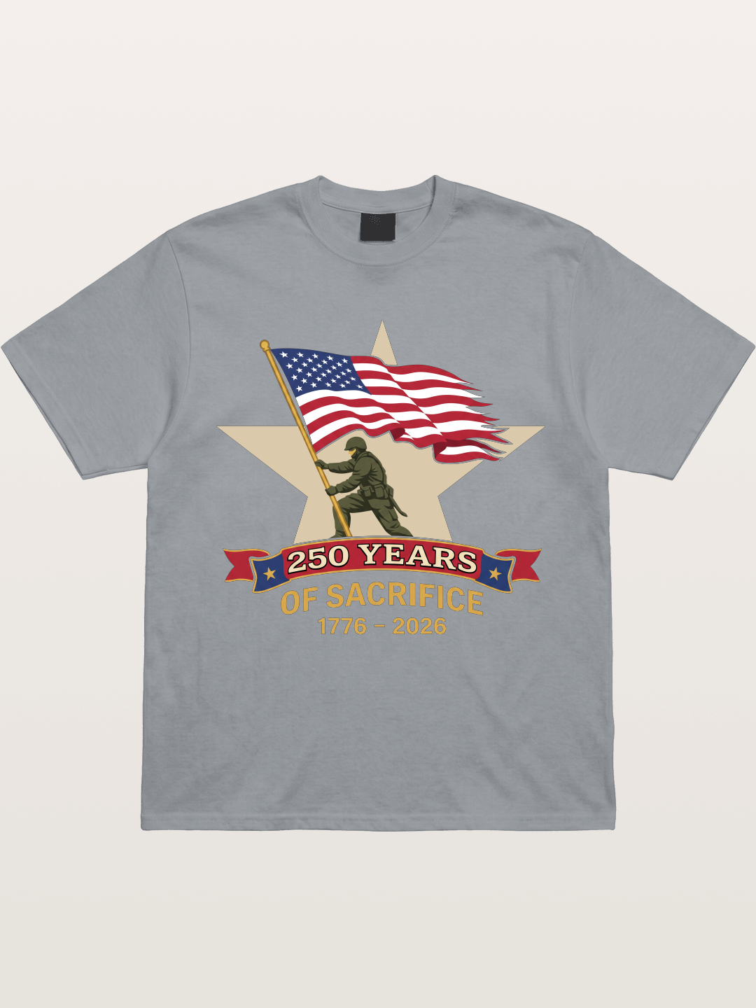 250 Years of Sacrifice Soldier Flag Gildan T-shirt