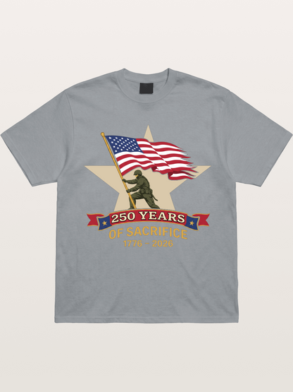 250 Years of Sacrifice Soldier Flag Gildan T-shirt