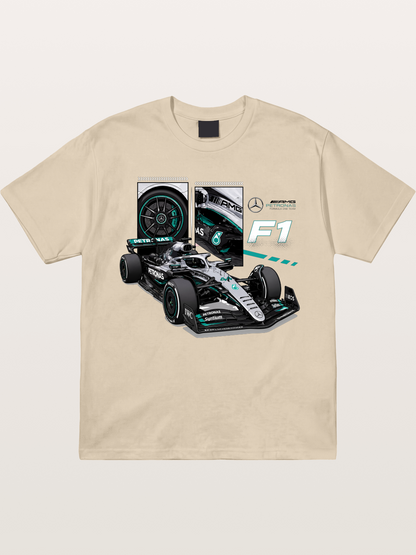 Mercedes Petronas F1 Collage Art Gildan T-shirt