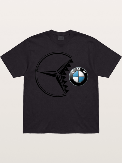 Mercedes vs BMW Logo Art Gildan T-shirt