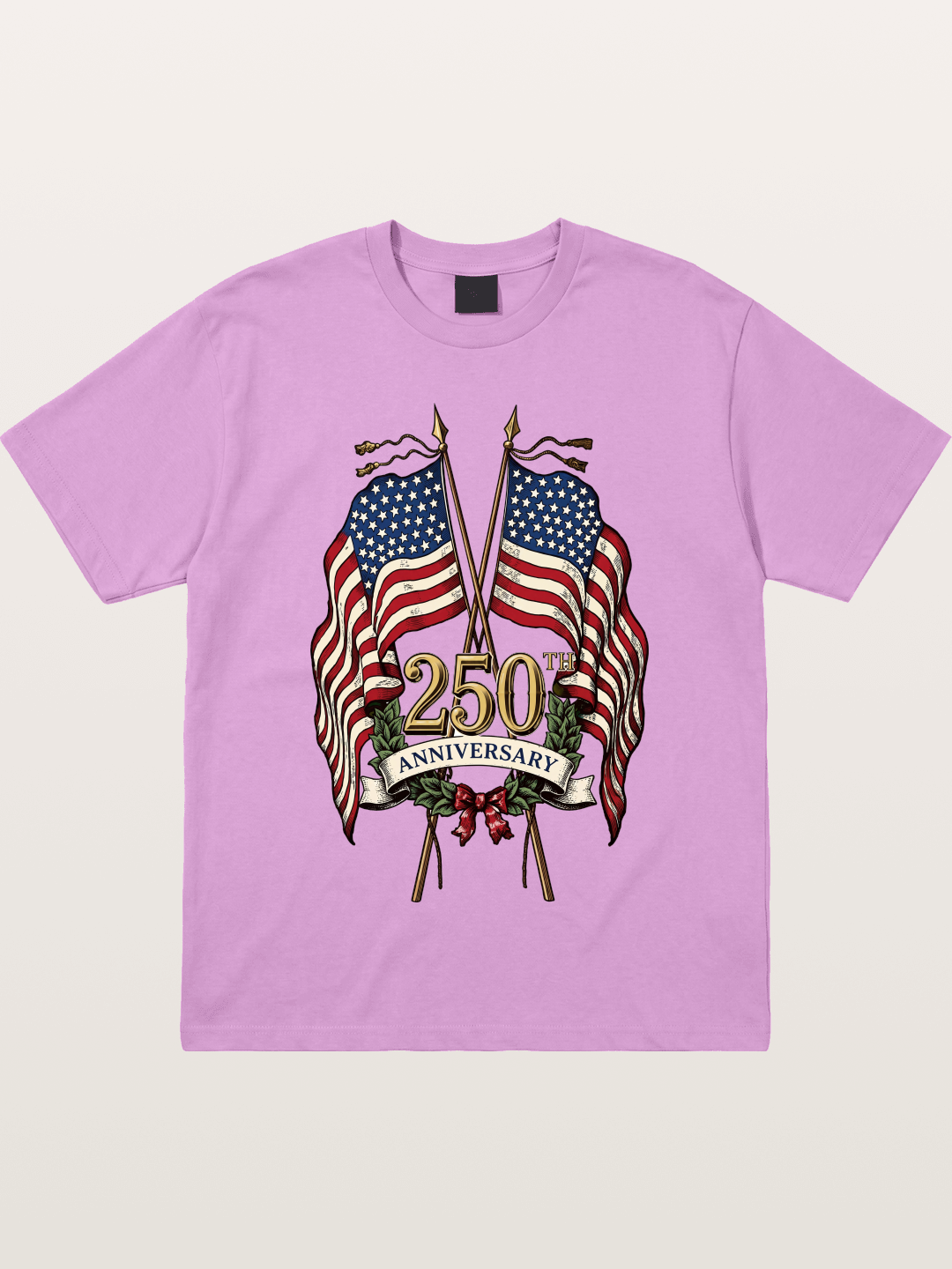US Flags Anniversary Poster Gildan T-shirt