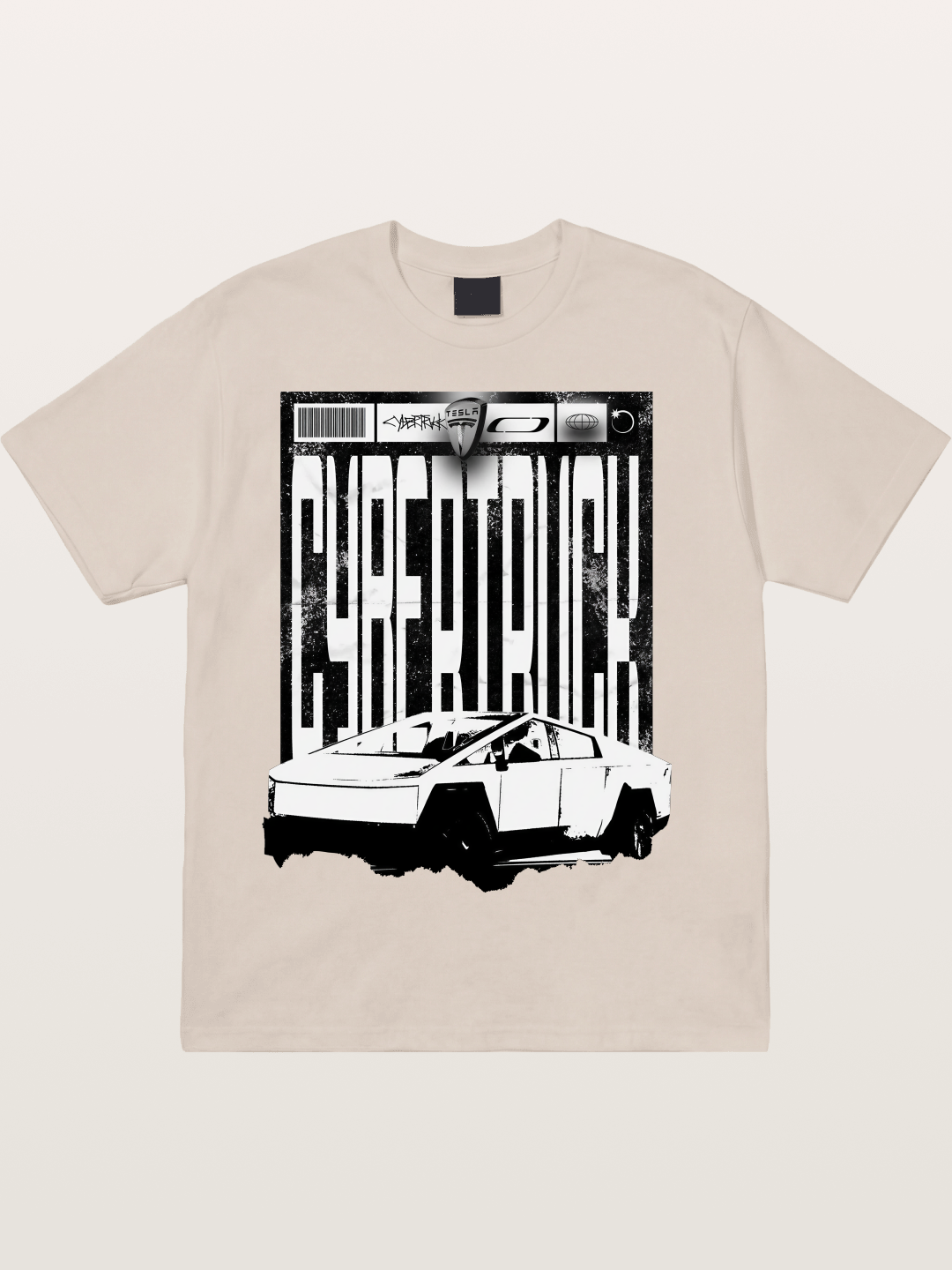 Tesla Cybertruck Glitch Poster Cotton T-shirt