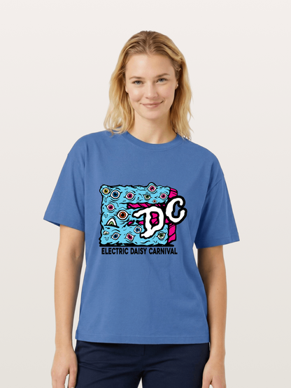 EDC Trippy Eye Daisy Print Gildan T-shirt